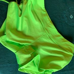 ALO neon green yoga shorts size XS.
